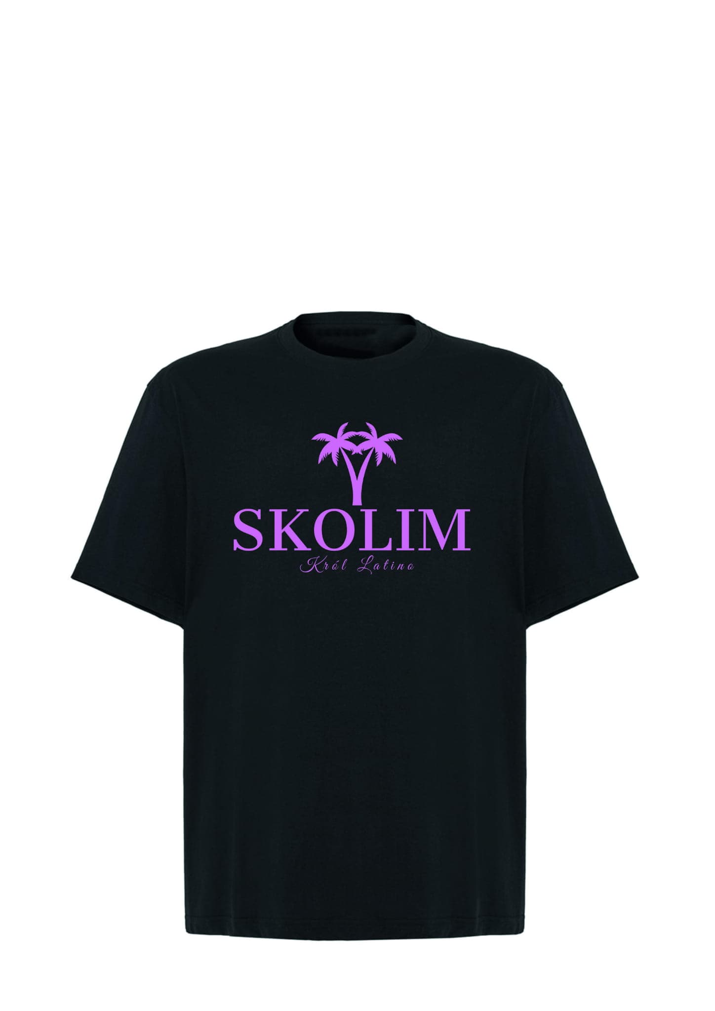 Koszulka SKOLIM Król Latino czarno-różowa