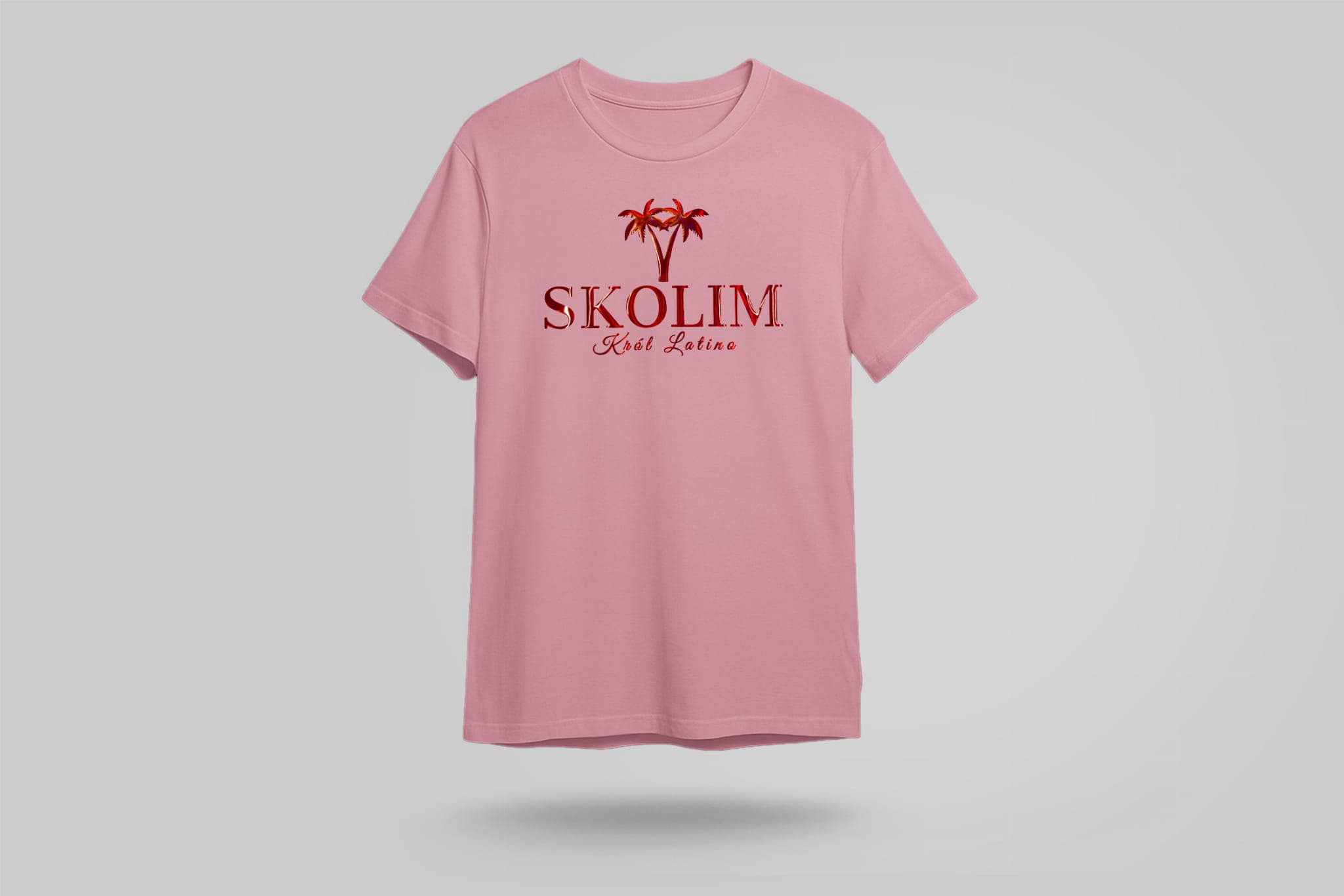 Koszulka różowa SKOLIM holo czerwony